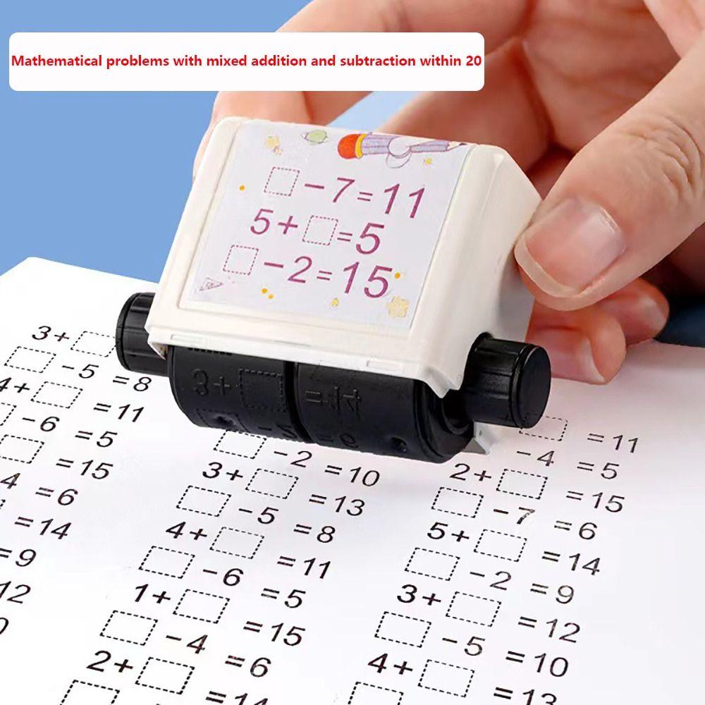 2-in-1 Math Rolling Stamp Reusable Arithmetic Practice Stamp High Quality Math Roller Stamp School