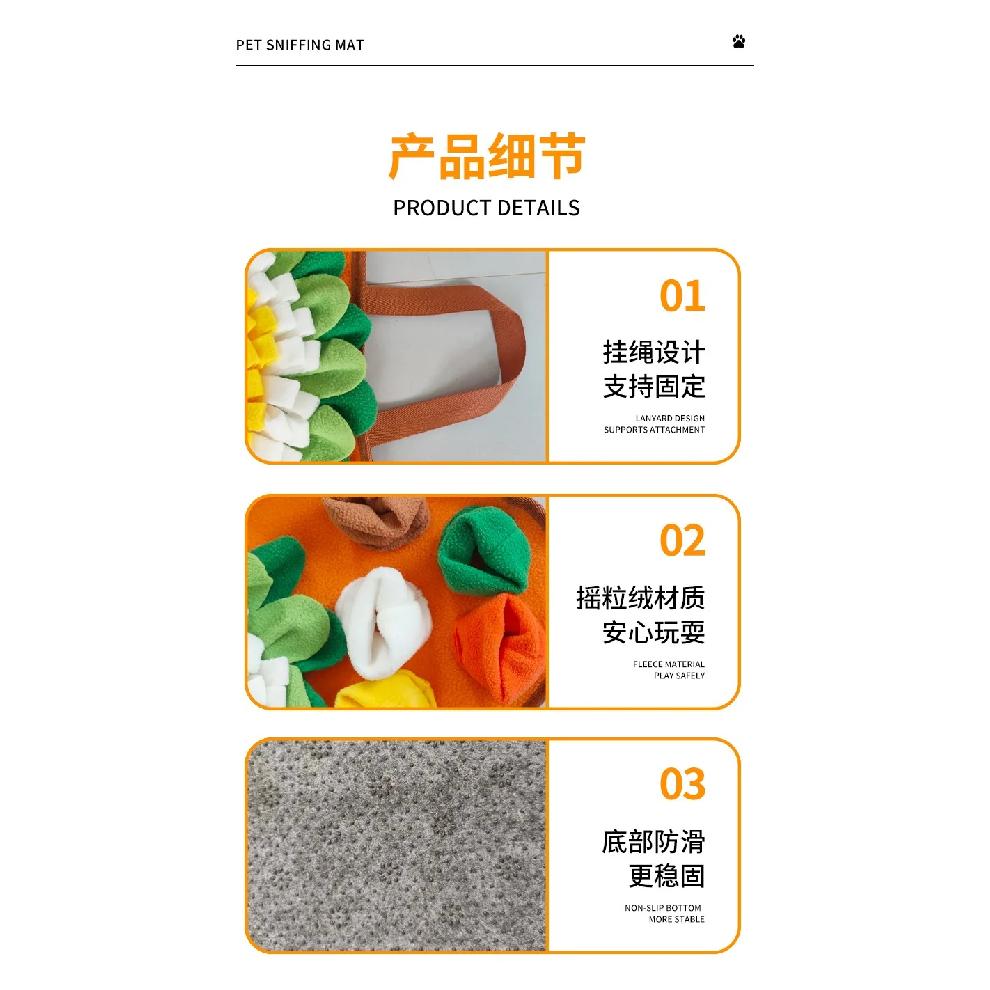 Dog Training Sniffing Pad Slow Feeding Leak Food Puzzle Toy Benefits Pet Intelligence Stimulation Stress Relief Home Pet Product
