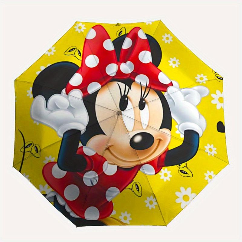 1pc Minnie Automatic Folding Umbrella, 8-Rib Portable & Foldable Design, All-Season Use, Highqualityy0722121