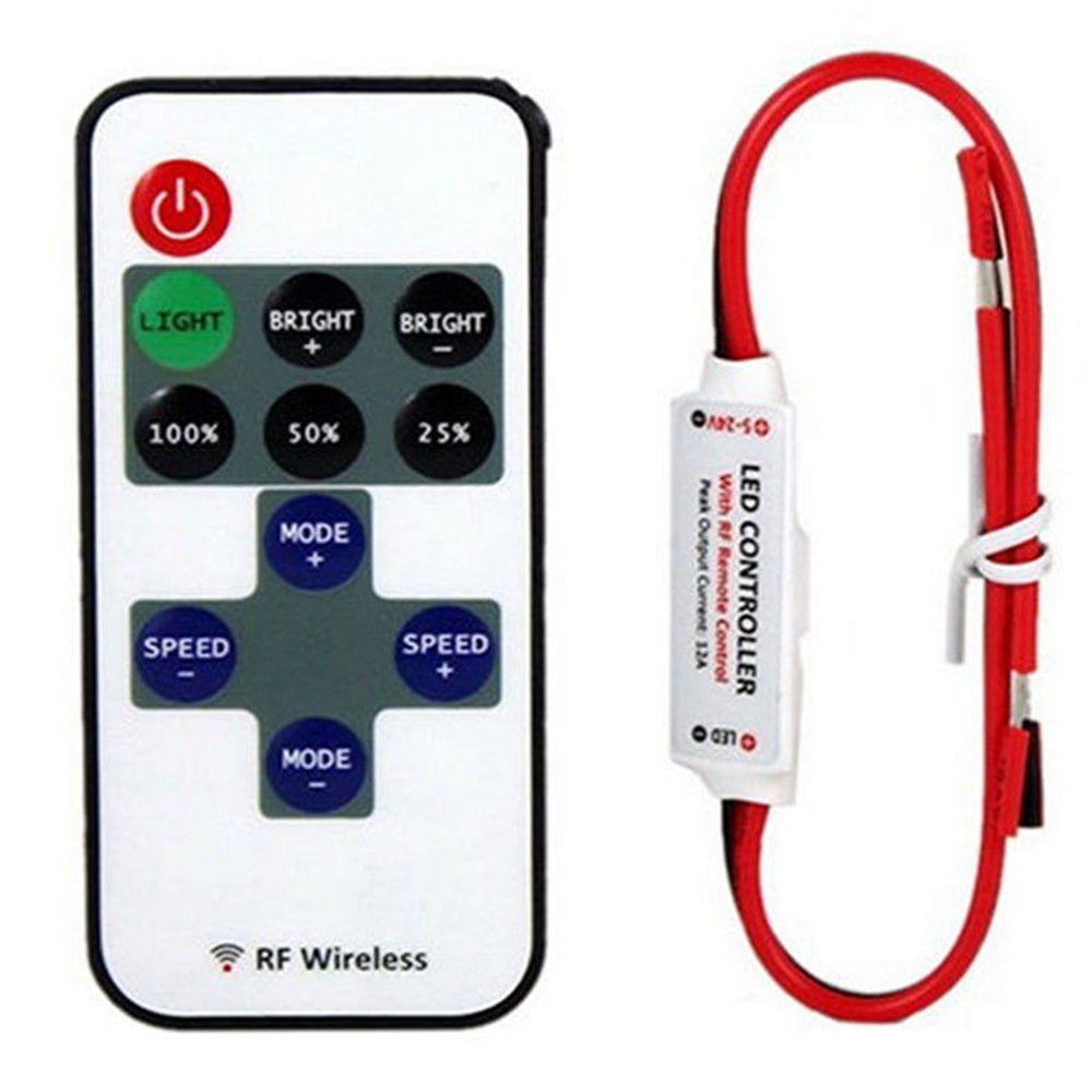 Новый беспроводной радиочастотный светодиодный ленточный выключатель-диммер с пультом дистанционного управления 12 В
