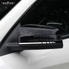 2 Sets 4PCS Car Stripe Stickers, Black/Silver 20*0.7cm Vinyl Decals for Truck Rearview Mirror & Vehicle Body Accessories