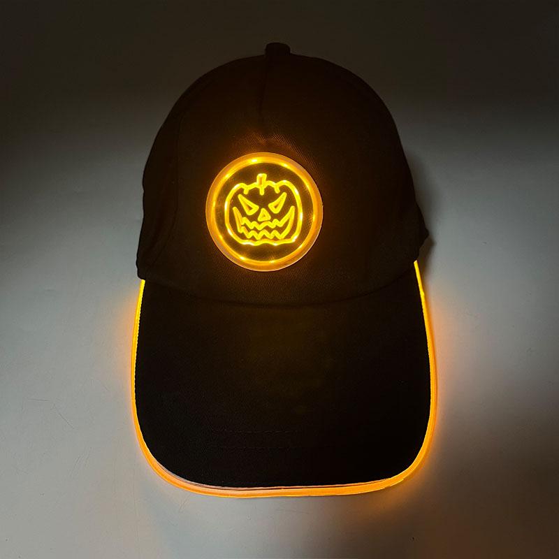 Fluorescent LED Fiber Optic Hat Neon Glowing Baseball Cap Dance Bar Party Supplies Hiphop Rap Hat Club Props Costume