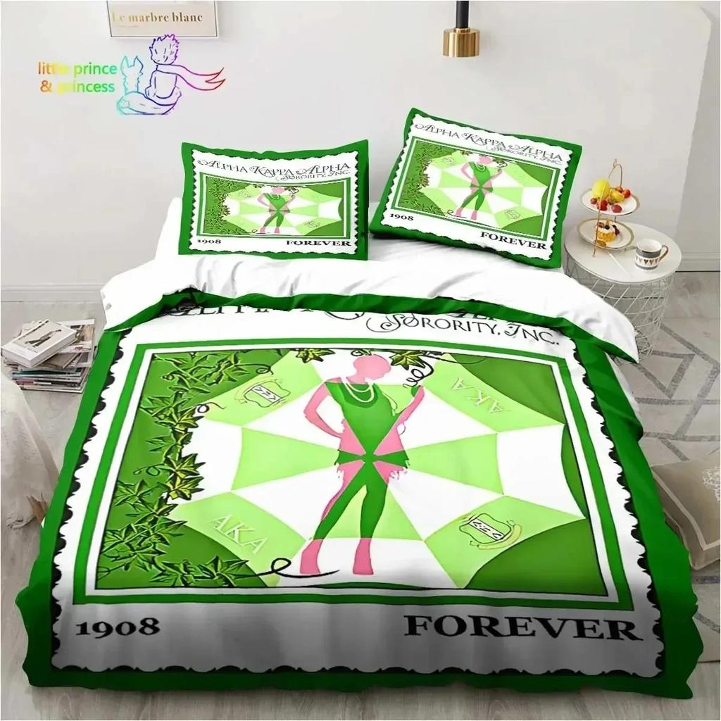 Luxury New 3D Print Alpha Sorority Kappa Alpha AKA Bedding Set Single Twin Full Queen King Size Bed Set Aldult Kid Bedroom