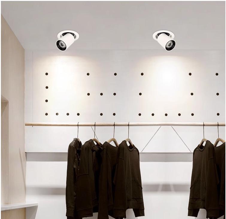 Retractable Adjustable COB Gooseneck Spotlight for Commercial and Retail Lighting