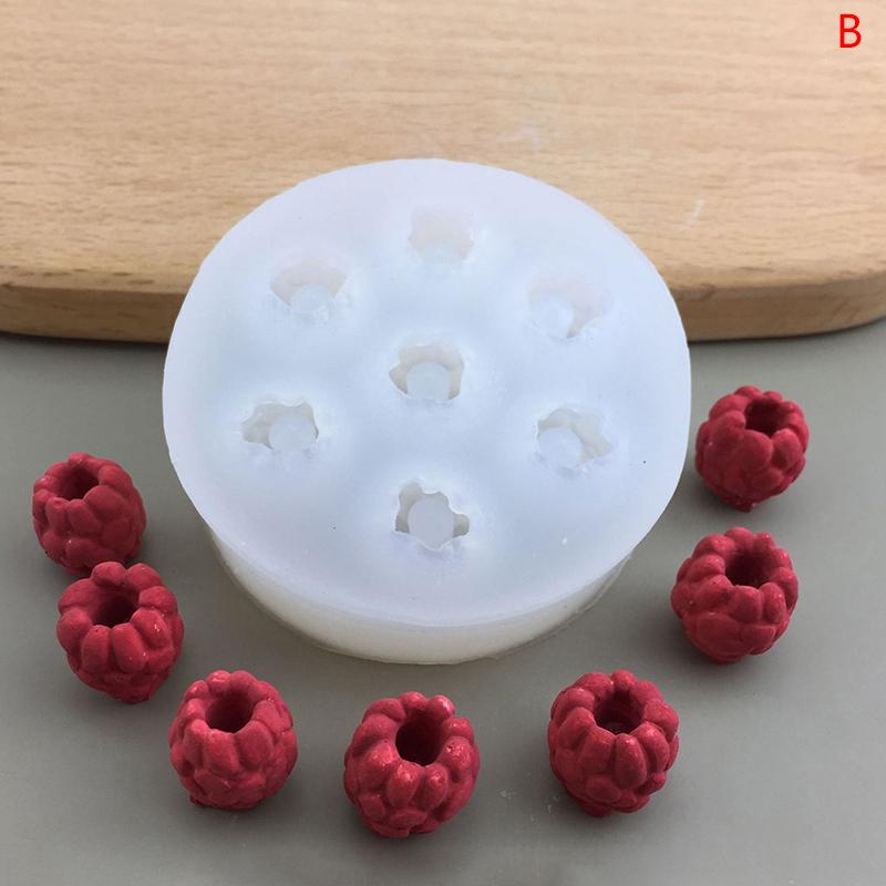 3D малина клубника DIY украшение для торта ручная работа шоколадное желе формы для выпечки черничное силиконовое мыло инструмент для выпечки