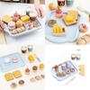 Wooden Pretend Play Kitchen Set With Breakfast Food And Milk For Toddlers Educational Toy