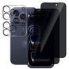 4IN1 [2+2] Privacy Anti-Spy Tempered Glass for Iphone 17/ 17 Air/ 17 Pro/ 17 Pro Max Screen Protector + Rear Tempered Glass Lens Camera Protector