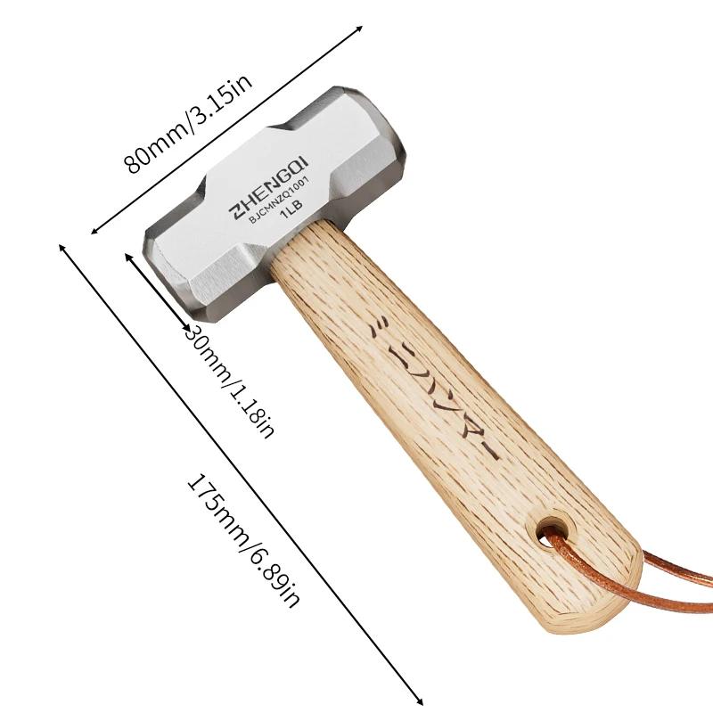 Мини молоток-гвоздодер Бытовые инструменты Обычно используемые в деревообработке Выбивать гвозди Деревянная рукоятка Маленький молоток Высокоуглеродистая сталь
