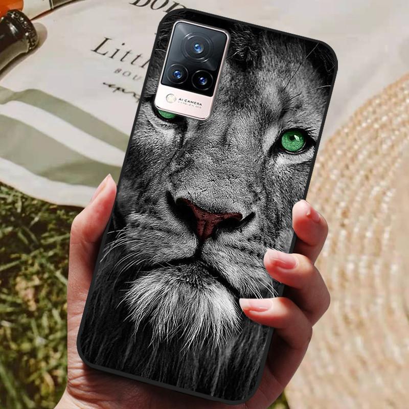 Для чехла Coque vivo V21e Силиконовая задняя крышка Чехол для телефона Для vivo V21e Чехлы Мягкий бампер Funda на vivo V2061 V21 e V 21e 6.44" Сумка