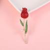 Flower Hollow Pearl Crystal Women Rose Brooches Korean Enamel Pin Backpack Decoration Badges Pin
