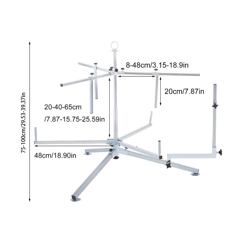 Прочный стенд-диспенсер для катушек труб, грузоподъемность 440 фунтов, регулируемый штатив с 3 режимами для размотки труб PEX для водонагрева