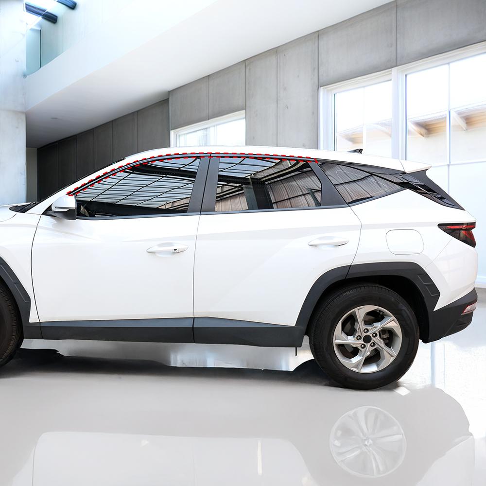 Для Hyundai Tucson NX4 2026-2026 6 ШТ. ABS Декоративная полоска на окно автомобиля Кнопка Покрытие боковой панели Отделка Окно стойки D Декоративная полоска