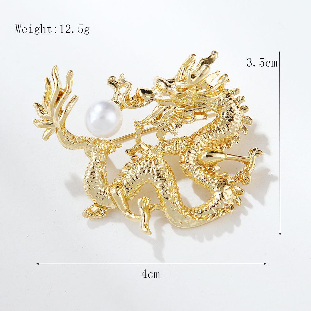 Куртки, костюмы, аксессуары, значки среднего и высокого класса, креативный зодиакальный дракон, брошь-дракон унисекс