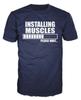 Установка мышц забавная футболка для фитнеса в тренажерном зале прогресс Windows компьютер унисекс футболка