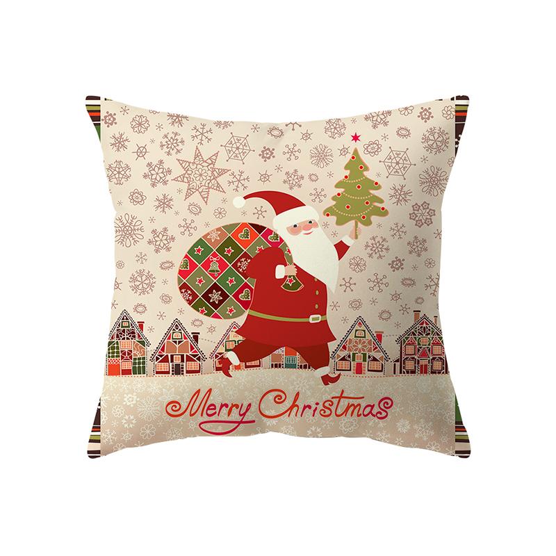 С Рождеством Санта-Клаус Снеговик с принтом наволочка для дома, гостиной, украшения дивана, подушка, наволочка