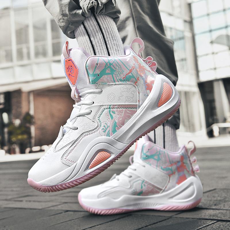 Мужские настоящие баскетбольные кроссовки для подростков, высокие спортивные кроссовки для студентов, повседневные кроссовки для бега