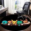 1 шт. Круглый ковер Pokémon Friends для офиса, под офисные стулья, спальни, гостиной, домашний декор a1022239