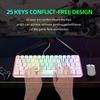 V700 игровая клавиатура с цветной подсветкой механическая 61 клавиша портативная проводная офисная клавиатура ультра тихая клавиатура для ноутбука ПК