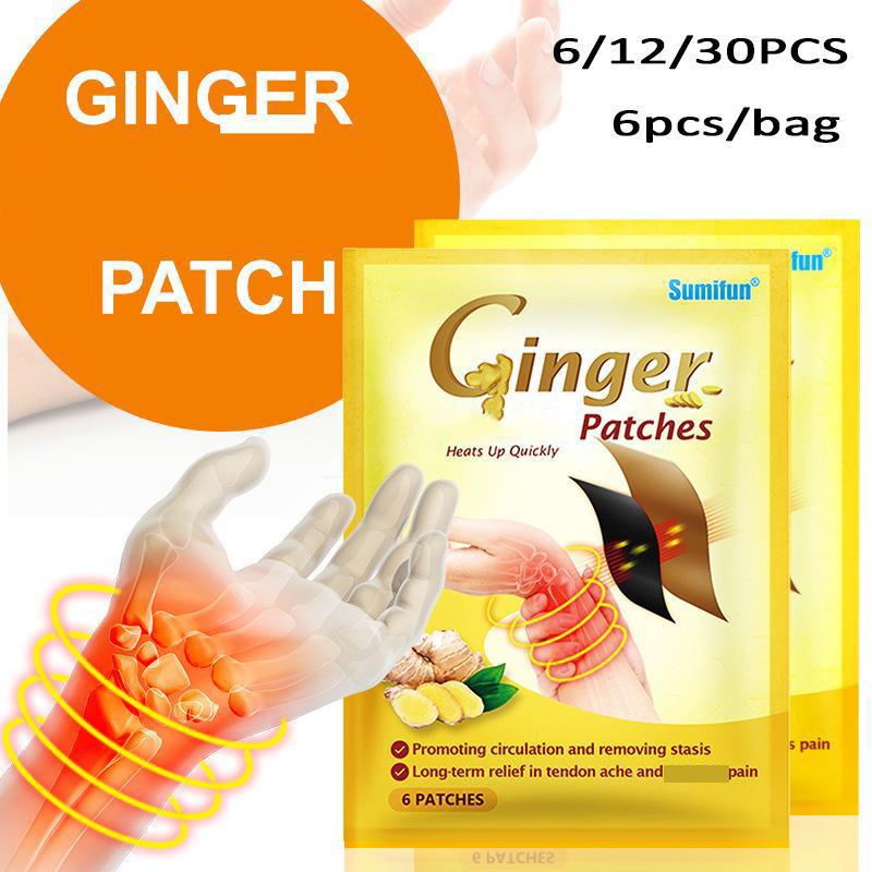 Sumifun Имбирь Черный Пластырь Самонагревающаяся Паста Для Облегчения Боли В Запястье Боль В Большом Пальце Травяной Пластырь