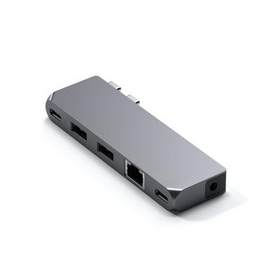 SATECHI USB4 Pro Mini Хаб 96 Вт PD до Видео 5 Гбит/с Совместим с MacBook Air Pro Космический Серый 6-в-1 USB-C (40 Гбит/с, Зарядка, Выход 6K@60 Гц,