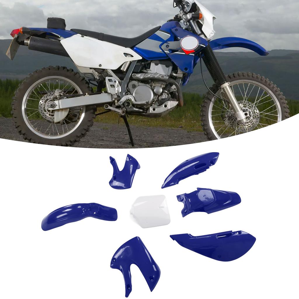 7pcs Dirt Bike Plastic Fairing Kit Body Work Fairing Set Motorcycle Accessories Replacement for KLX110 KX65