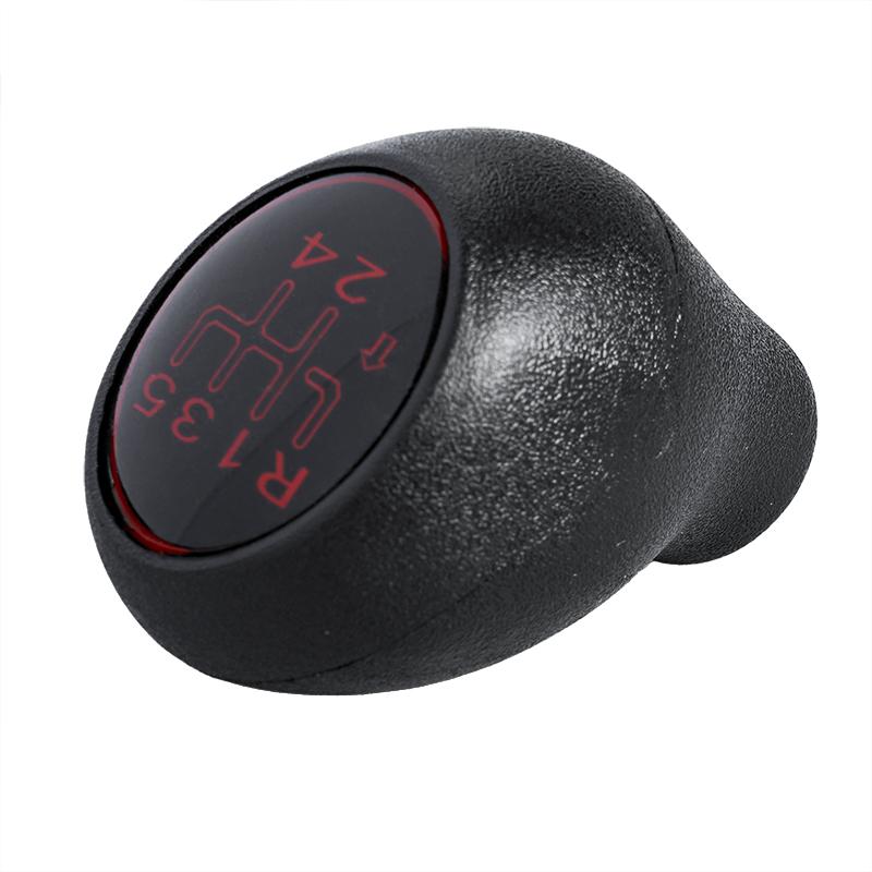 5-ступенчатая ручка переключения передач, рычаг переключения передач, пластиковая головка, подходит для Peugeot 205, рычаг переключения передач, красный со стрелкой 44x61 мм