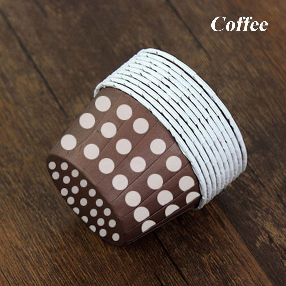 100 шт., бумажные формочки для выпечки с точечным декором, чехол для кексов, обертка для выпечки