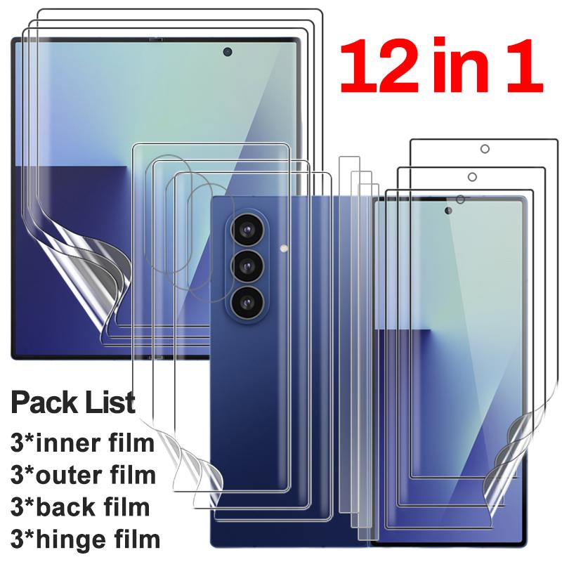 Гидрогелевая пленка Fold7 для Samsung Galaxy Z Fold 7 6 5 Защитная мягкая пленка для экрана с защитой от царапин для ZFold7 ZFold6 zfold5
