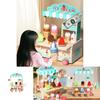 Wooden Simulation Ice Cream Cart Children Role Playing Toy Set For Imaginative Play And Parent Child Interaction