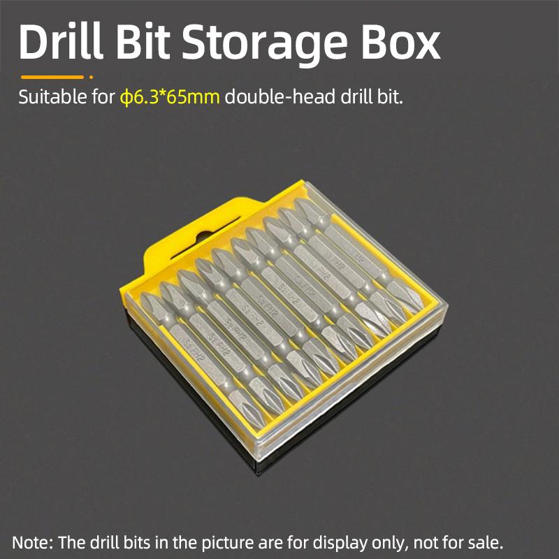Drill Bit Storage Box Double Head Screwdriver Bit Organizer Case Box Accessories Tool Plastic Box Empty Drill Packaging Case