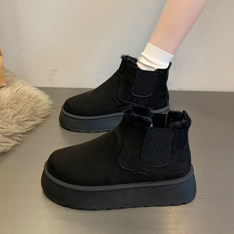 Зимние ботинки на толстой подошве, женские зимние, утепленные и утепленные ботинки, женские ботинки из хлопка