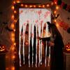 Irregular Frayed Torn Strip Scary Bloody Curtain Blood Splatter Gauze Door Hanging  Ghost Festival