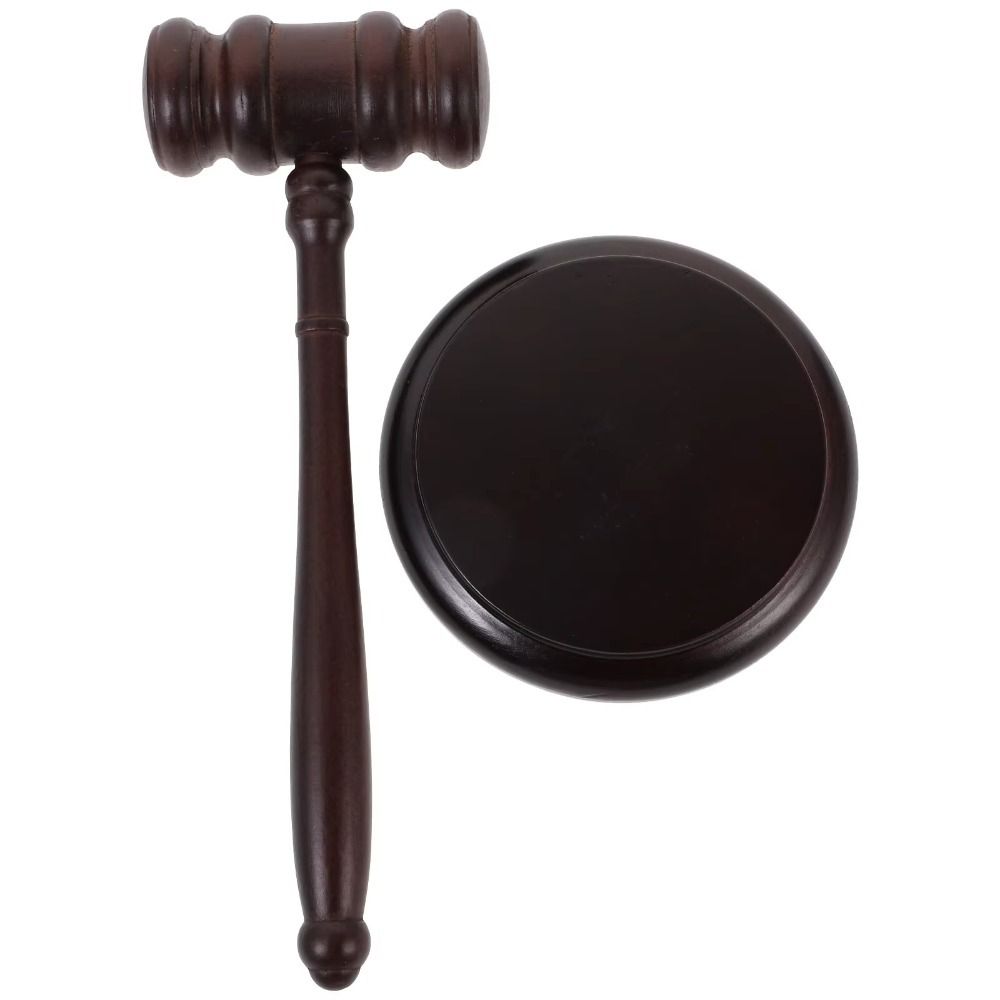 Wood Gavel Costume Sound Block Durable Base Lobster Hammer Simple Design Judge Hammer Court