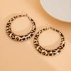Leopard Print Piercing Earrings Vintage Charm Jewelry New Large Round Hoop Earring  for Women