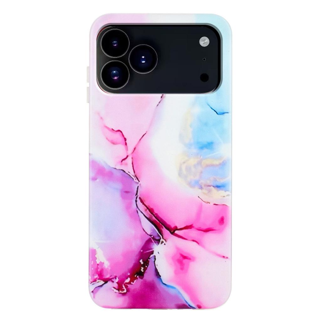 For iPhone 17 Pro Max Case Marble Pattern Painted TPU Phone Back Cover