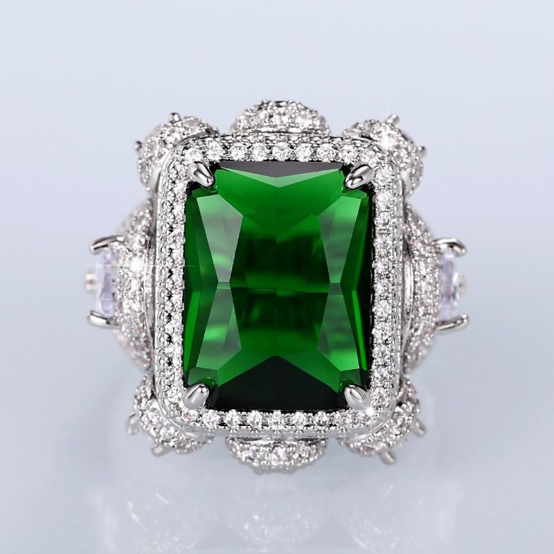 Huitan Noble Green Cubic Zirconia женские кольца новый современный дизайн роскошные кольца свадьба годовщина вечеринка дамы ювелирные изделия подарки