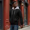 Men's Zip-Up Hoodie Sweatshirt Casual Fleece Jacket with Drawstring Hood Front Pockets Comfortable Streetwear for Autumn & Winter