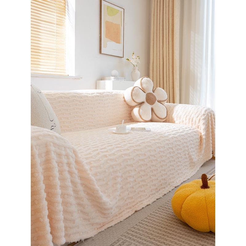 Velvet Sofa Towel High-Grade Winter Thickened Cushion Armrest Cushion Case Cover Full Covered Cloth Blanket