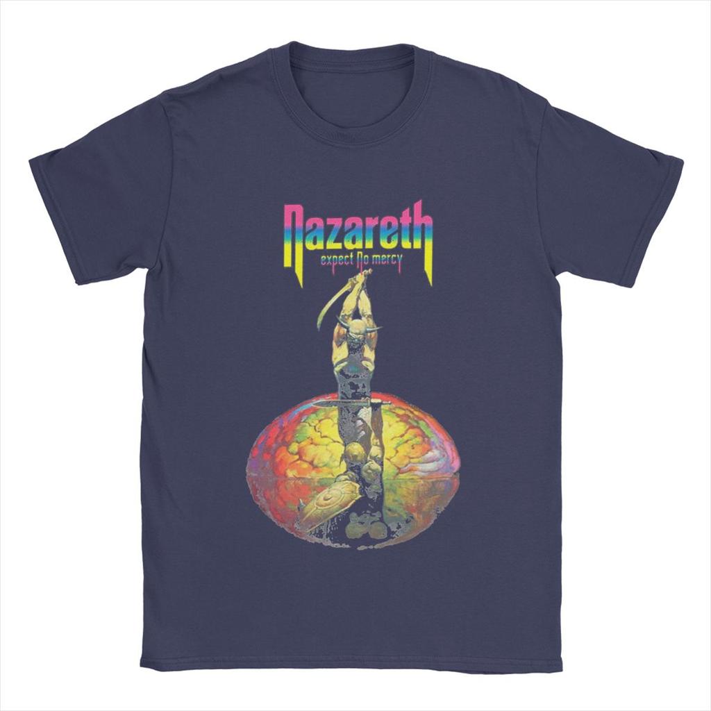 Мужские футболки Nazareth Band Новинка Хлопковые футболки Футболки с коротким рукавом Топы с круглым вырезом Новое поступление