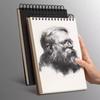 Up Turning Loose-Leaf Sketchbook Taking Notes Sketch Paper Book Convenient Hand Ledger  Office