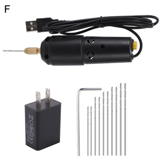 1 шт./1 компл. USB ручная дрель Мощный матовый двигатель Высокая скорость вращения Штамповка Коррозионностойкая мини-дрель для изготовления ювелирных изделий