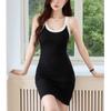 Женское платье с перекрестными бретелями, сексуальное короткое платье с жилетом на бедрах