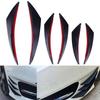 6PCS Black Carbon Fiber Styling Car Accessories Auto Front Bumper Lip Rubber Fin Splitter Spoiler Canard Valence Body Sticker