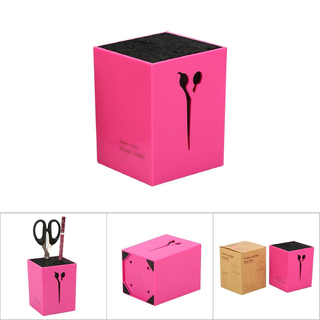 Professional Salon Combs Case Hair Clips Storage Box Hairdressing Scissors Holder (Rose Red)
