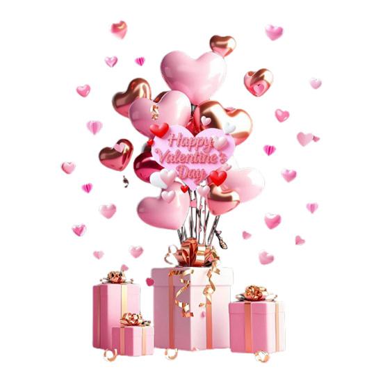 Окна к Дню святого Валентина Большие Красные Розовые Сердца Наклейки на Окно Двусторонние Многоразовые Наклейки для Свадьбы Дня Рождения Вечеринки Дома Стеклянной Двери Декор