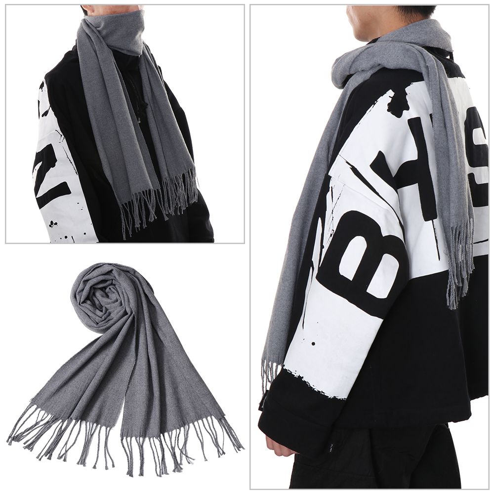 Business Autumn Winter Warm Long Shawl Cotton Scarf Pashmina Cotton Pure Color
