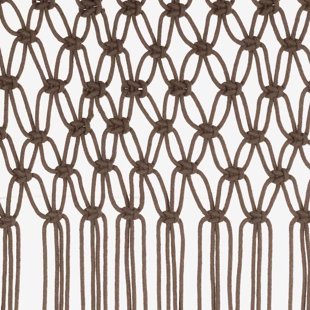 Macrame Curtain Taupe 140 x 240 cm Cotton