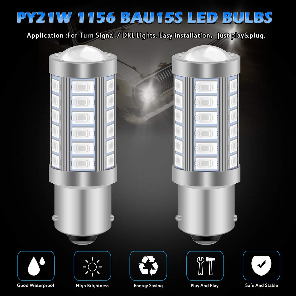 KATUR 2 шт. BAU15S 7507 1156PY P21W 5630 33 SMD красный 900 люмен 8000K супер яркий светодиодный указатель поворота стоп-сигнала лампа 12 В 3,6 Вт