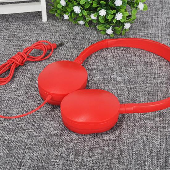 3.5mm Wired Retractable Portable Heavy Bass Headphone for Gaming/Online Courses