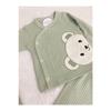 Baby Boy Teddy Bear Detailed 3-piece Hospital Discharge Set Newborn Outfit 0-3 Months 50-56cm Organic Cotton